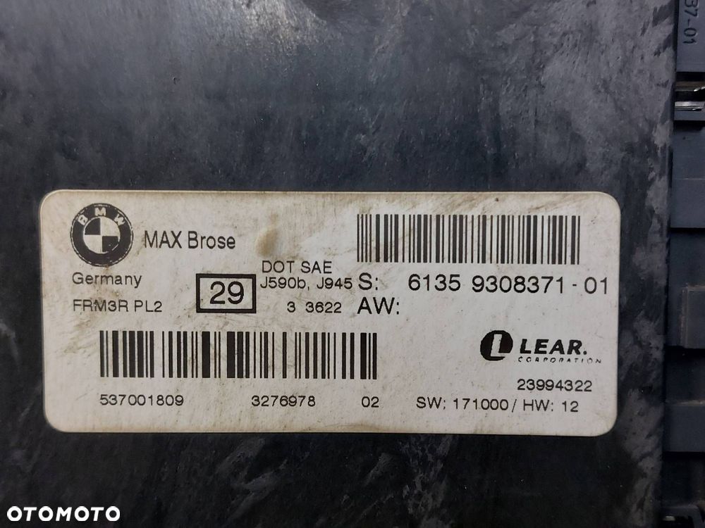 MODUŁ STEROWNIK ŚWIATEŁ BMW X1 E84 9308371 - 2