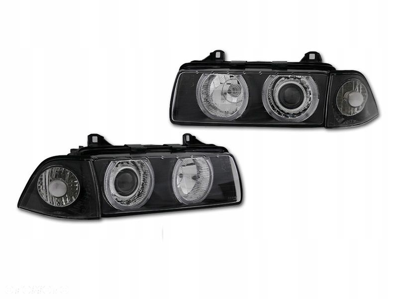 Reflektory Lampy kierunkowskazy kpl Czarne Balck Bmw 3 e36 Coupe Cabrio 90- - 5
