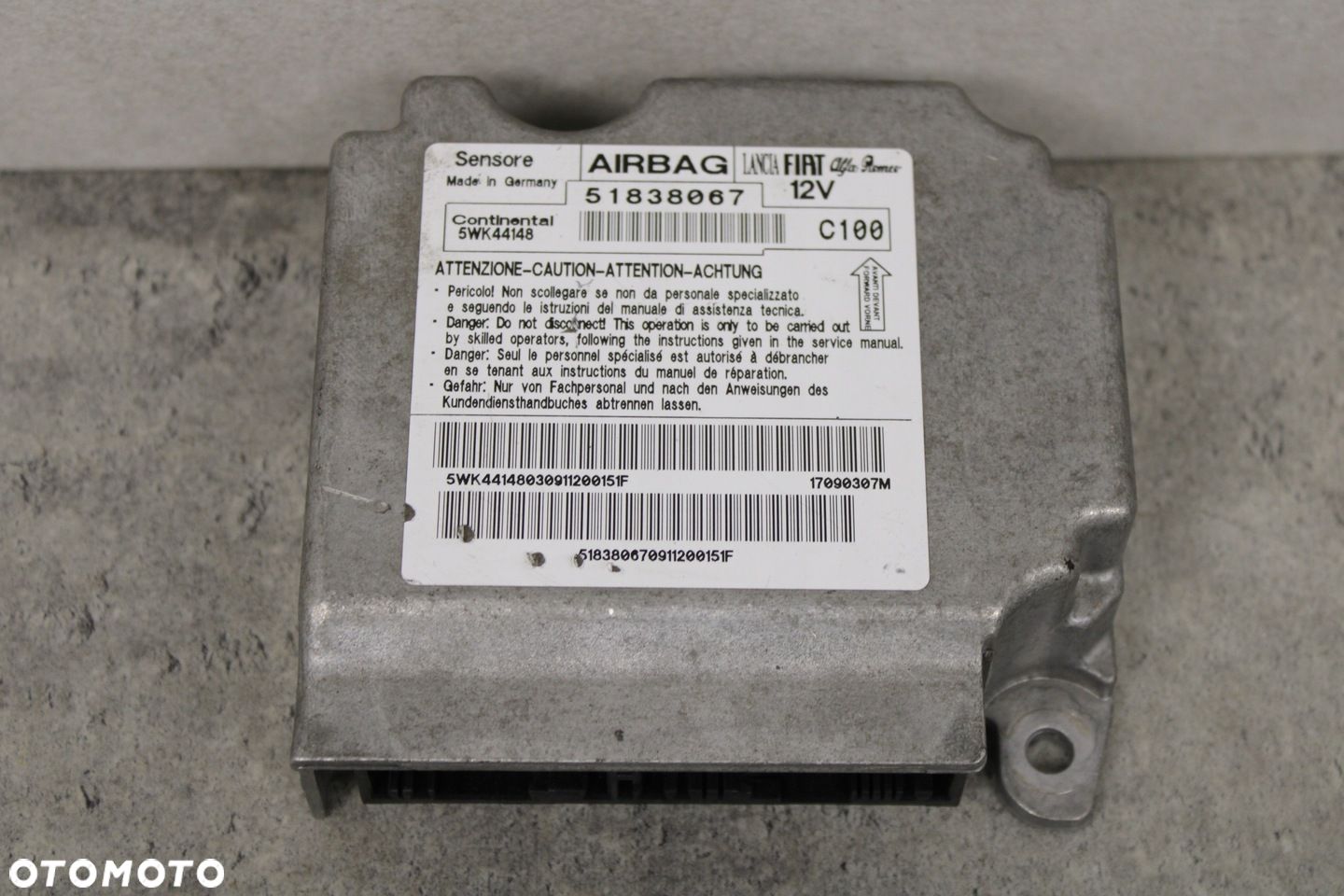 CENTRALKA SENSOR MODUŁ AIRBAG FIAT GRANDE PUNTO - 1
