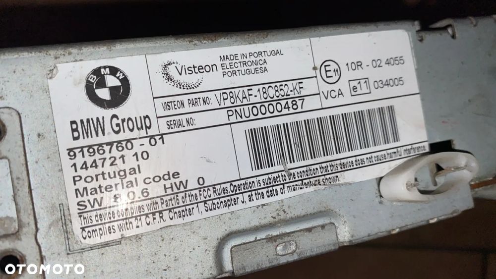 BMW E60 E61 E63 E64 RADIO 9196760 - 5