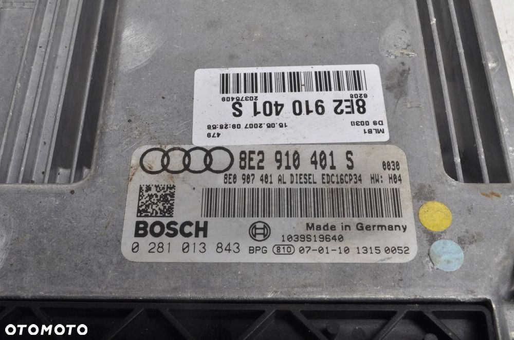 AUDI A4 B7 2.7 TDI STEROWNIK SILNIKA 8E2910401S - 2