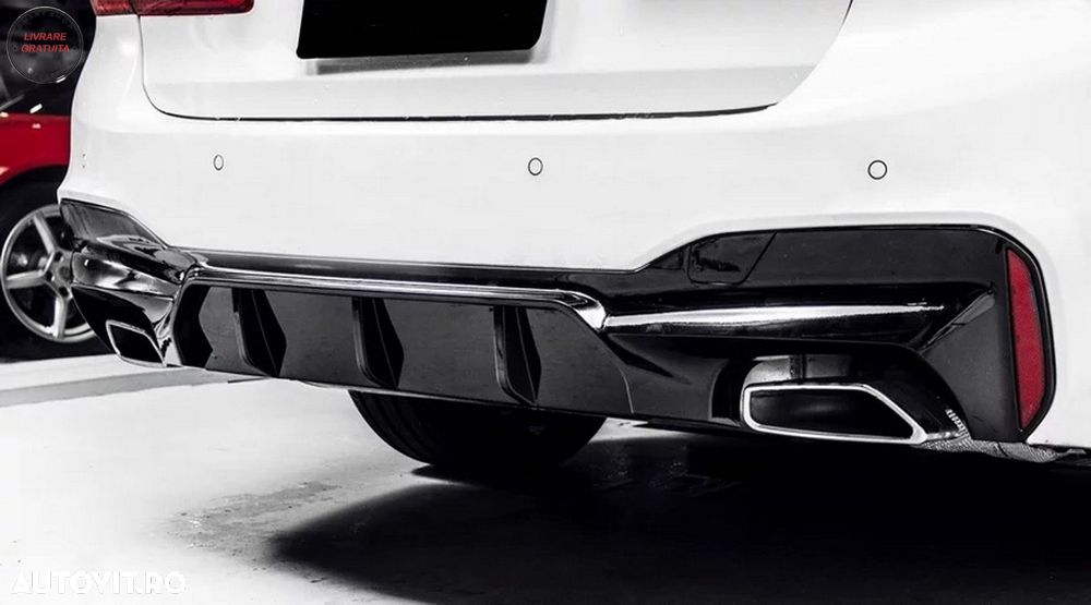Difuzor Bara Spate BMW Seria 5 G30 G31 (2017+) M5 Design Negru Lucios- livrare gratuita - 15