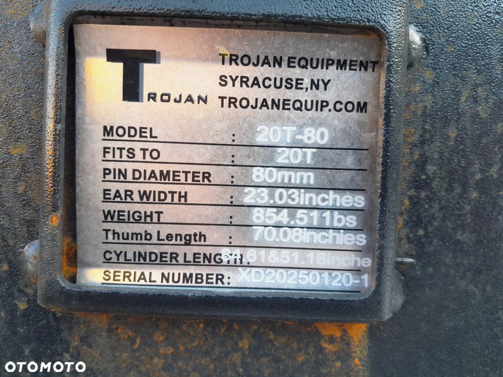 Łapa dociskowa hydrauliczna, chwytak wyburzeniowy, kciuk, pazur do koparki fi80mm. - 11