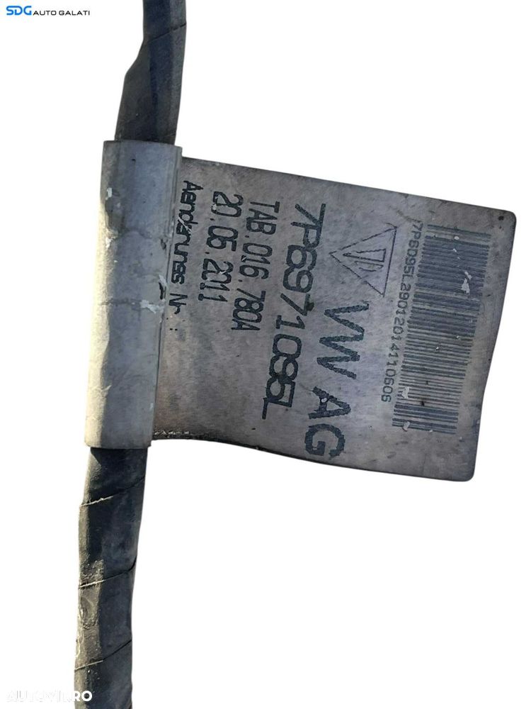 Cablaj Instalatie Electrica de pe Bara Spoiler Fata pentru Proiectoare Ceata Senzor Temperatura 4 Senzori Parcare PDC Parktronic Volkswagen Touareg 7P 2010 - 2014 Cod 7P6971095L [B4656] - 6