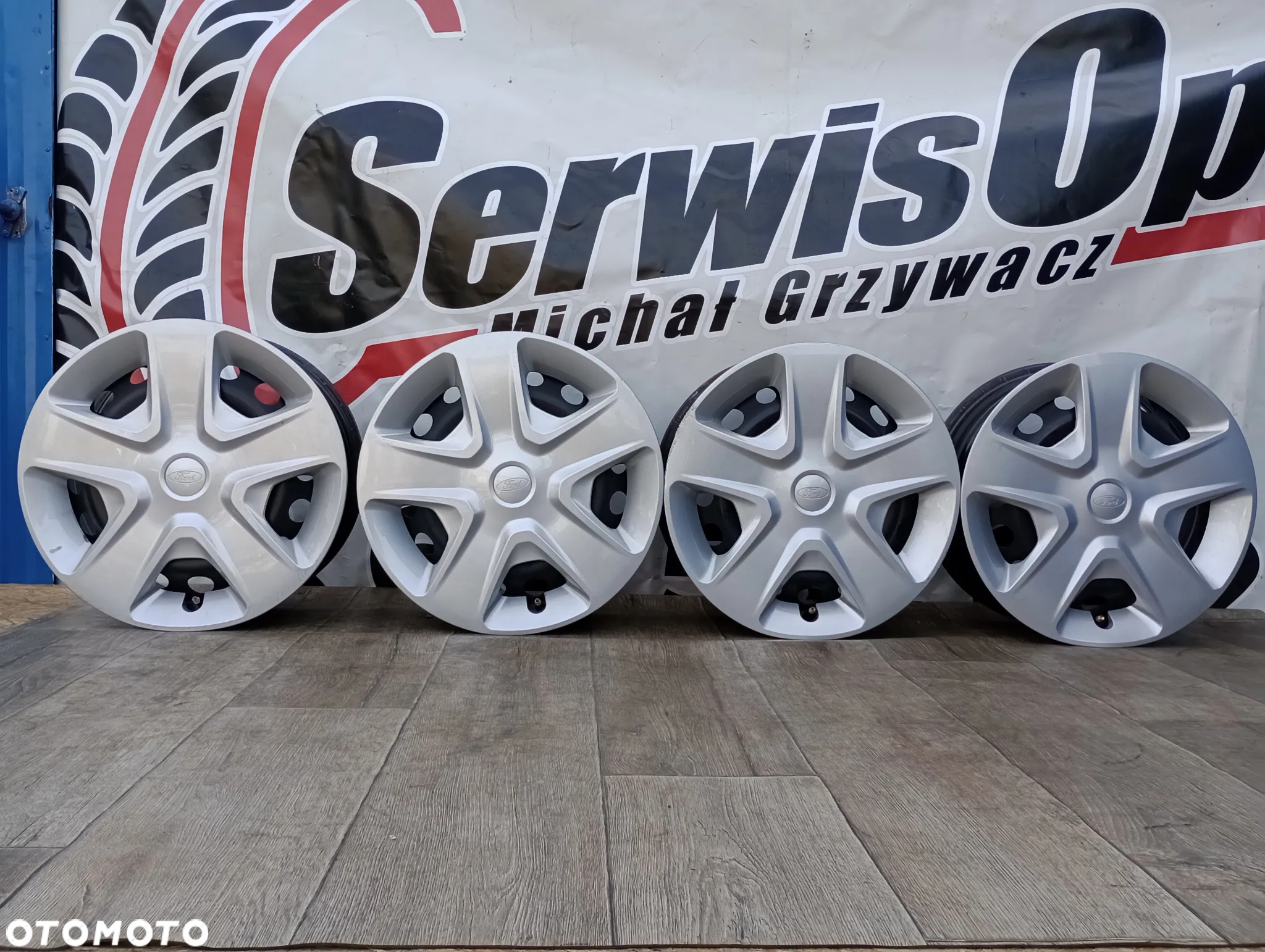 FELGI STALOWE 4x108 R16 6,5J ET47,5 FORD TPMS KOŁPAKI FIESTA FUSION KA+ - 2