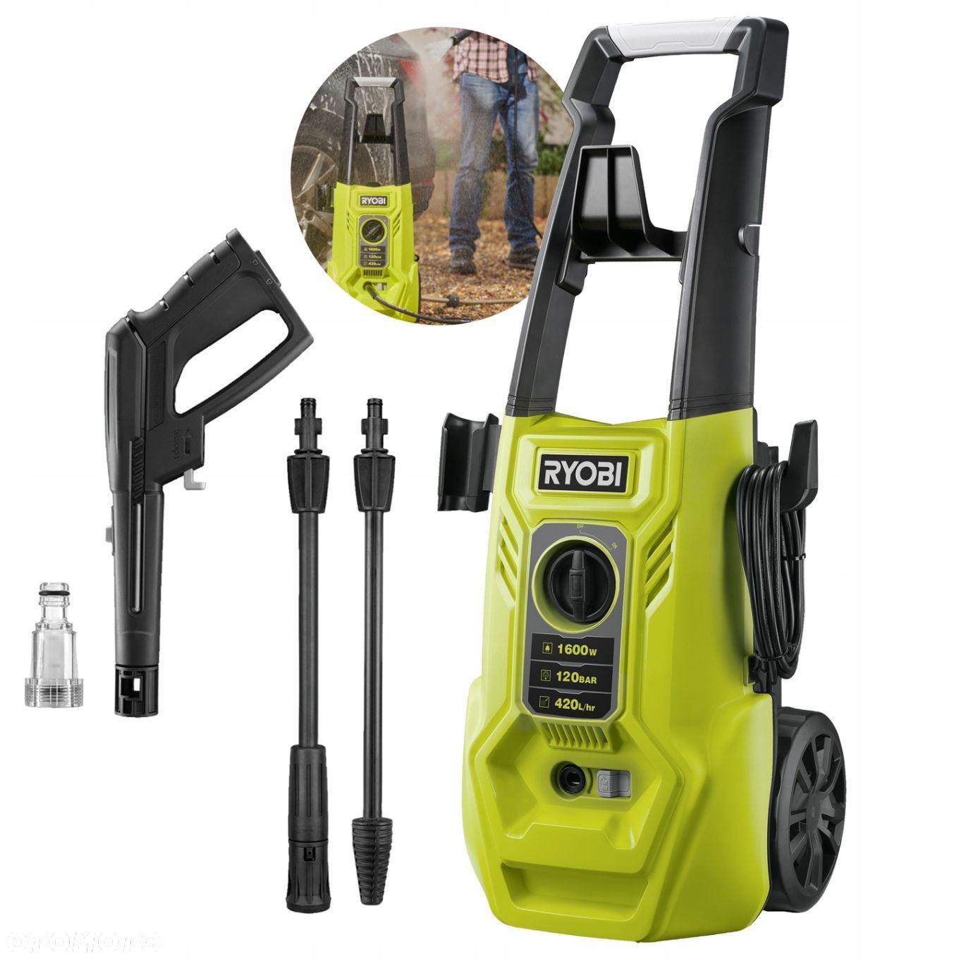 RYOBI ELEKTRYCZNA MYJKA CIŚNIENIOWA 1600W 120bar - 1