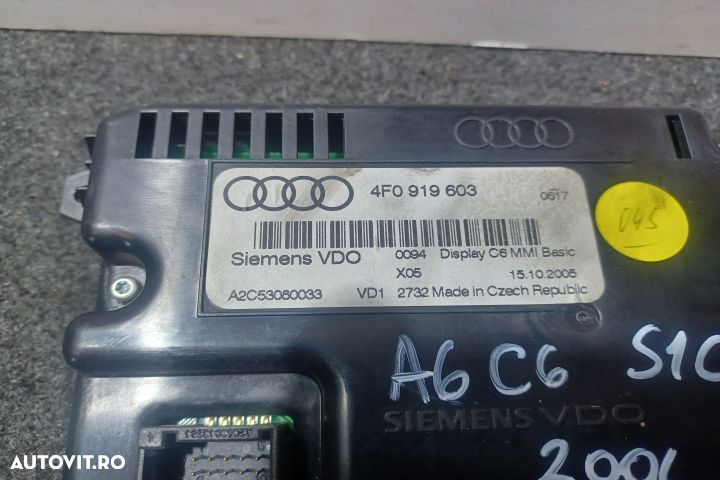 Display bord 4F0919603 Display ecran afisaj bord navigatie mmi Audi A - 3