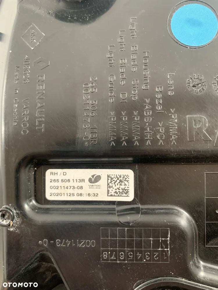 Renault Zoe FL 19r Lampa prawa tyl tylna 2019 Lift - 3