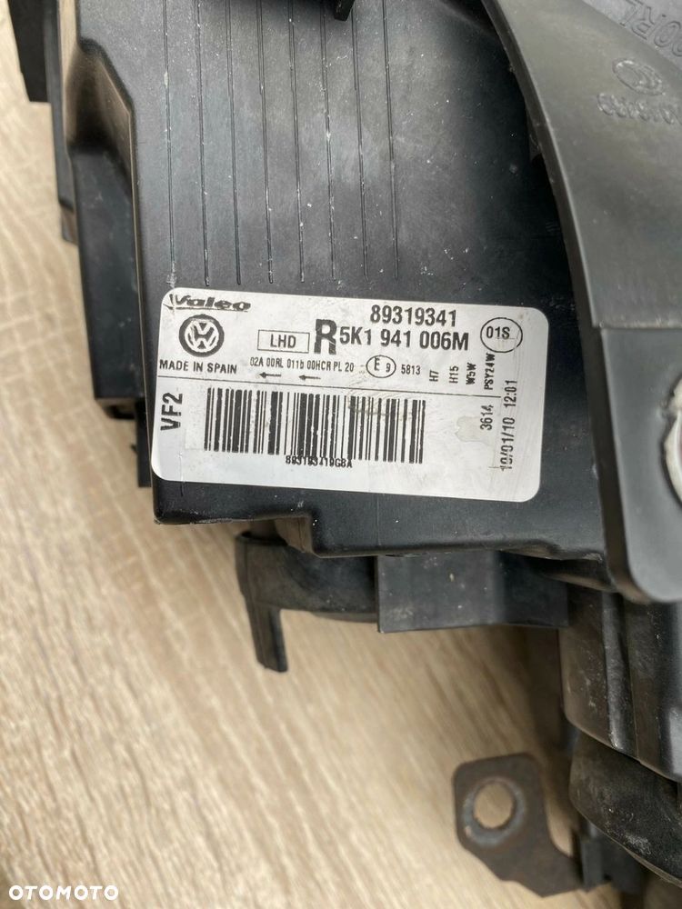 LAMPA PRZEDNIA PRAWA VW GOLF VI EUROPA 5K1941006J - 6
