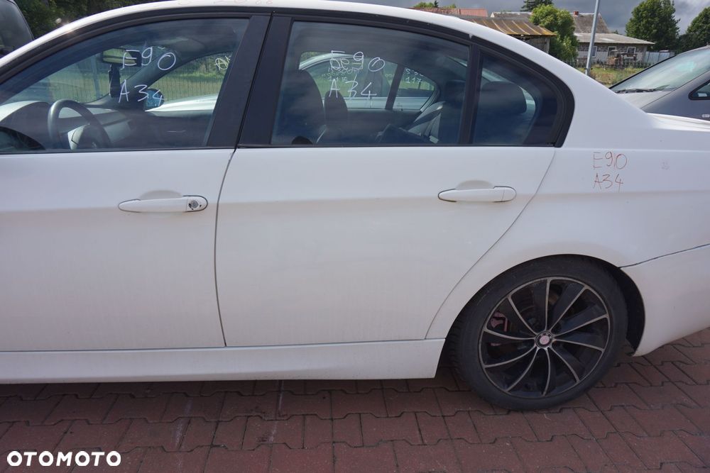 DRZWI TYLNE LEWE 3 E90 SEDAN A34  BIAŁY BMW 2004-2008 - 2