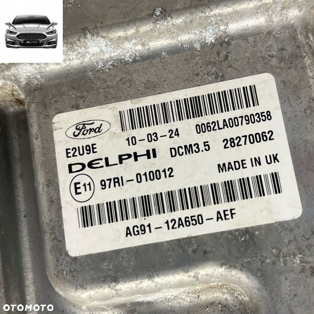 STEROWNIK SILNIKA 2.0 TDCI EURO 5 FORD MONDEO MK4 AG91-12A650-AEF - 3