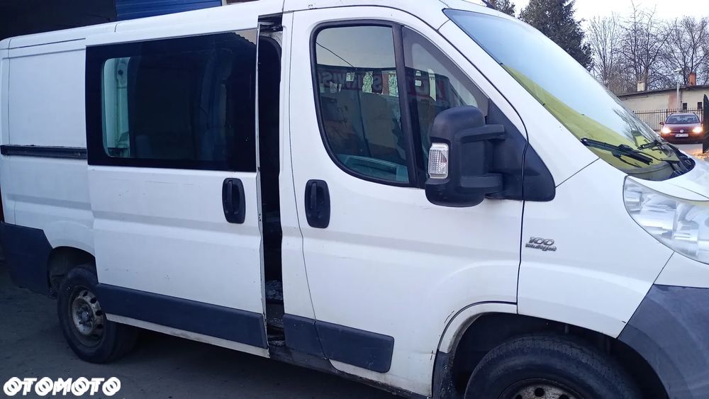 F.V BIAŁE H1 Drzwi PRAWE PRZESUWNE BOCZNE niskie uzbrojone KOMPLETNE  PEUGEOT BOXER FIAT DUCATO DRZWI PRZESUWNE H1 Z SZYBĄ CITROEN JUMPER - 1