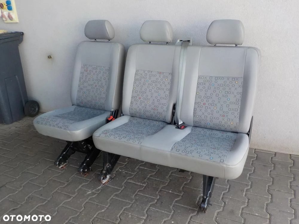 VW T5 T6 FOTEL FOTELE SIEDZENIA RZĄD ŚRODKOWY TYŁ XOXO - 3