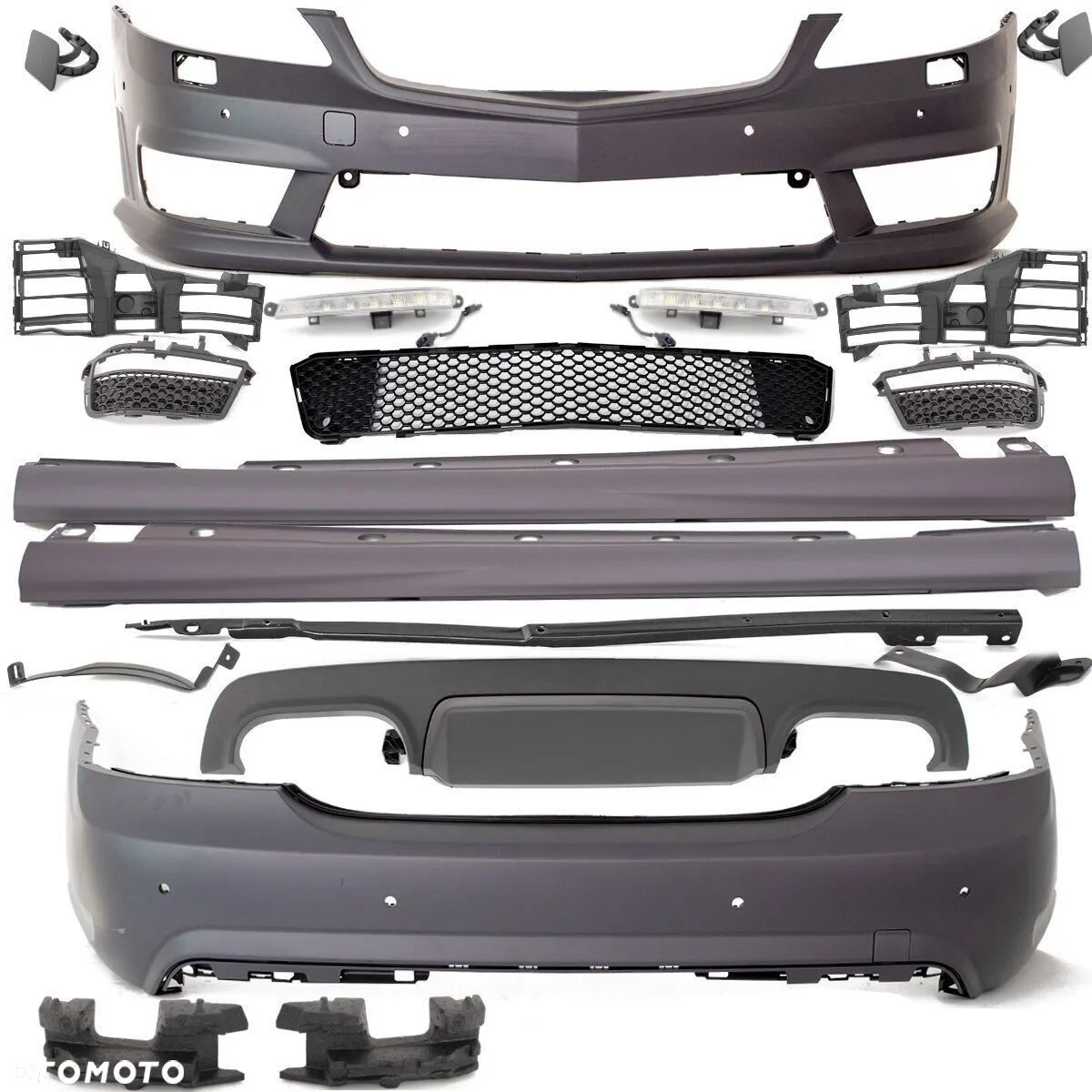 ZDERZAK PRZEDNI TYLNY PROGI MERCEDES W221 05-13 AMG S63 LOOK LONG - 1