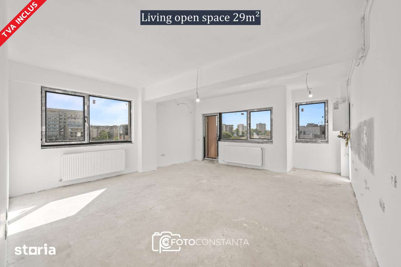 #Dezvoltator: Apartament 3 camere la alb - zona Tomis Plus, Elvila — fotografia 1