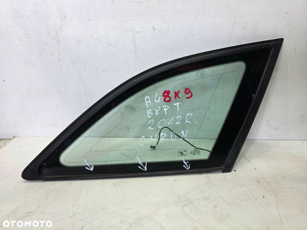 SZYBA KAROSERYJNA AUDI A4 B8 AVANT KOMBI CHROM PRAWY TYŁ 2012 ROK - 1