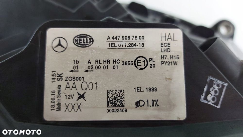 MERCEDES VITO 447 14- LAMPA PRAWA REFLEKTOR PRAWY - 10