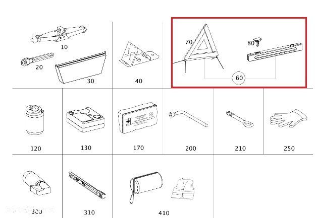 MERCEDES WIELE MODELI Trojkat ostrzegawczy skladany ORYGINAL - 2