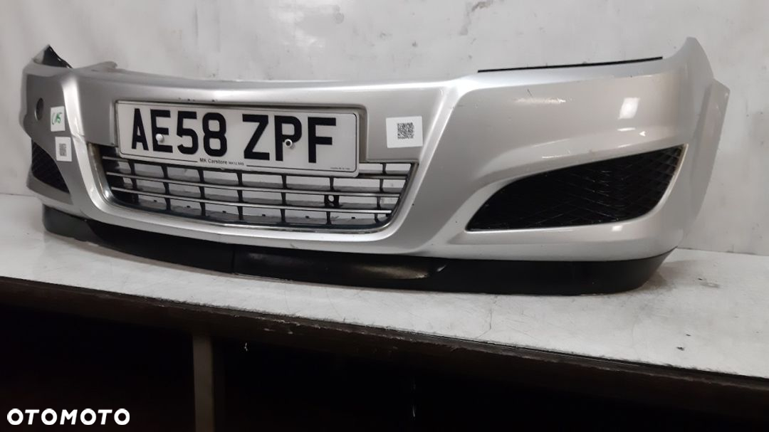 ^ ZDERZAK PRZÓD PRZEDNI OPEL ASTRA H 3 III Z157 SREBRNY LIFT FL - 3