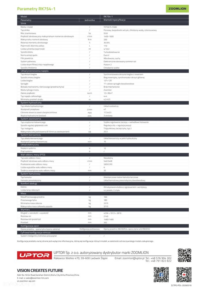 Inny ZOOMLION RK754-C2 - 3