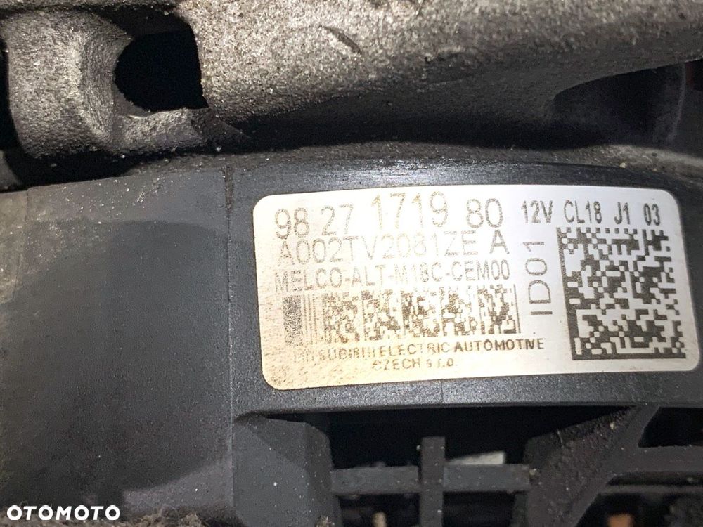 ALTERNATOR  TOYOTA PROACE CITY Nadwozie pełne/minivan 2019 - 2022 1.5 D-4D 100 (BPZMD) 75 kW [102 - 4