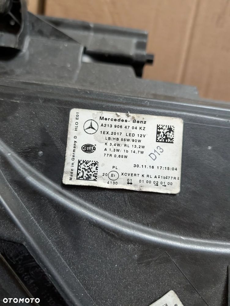 LAMPA LEWA PRZEDNIA PRZÓD MULTIBEAM MERCEDES E KLAS W213 A2139064704 - 3
