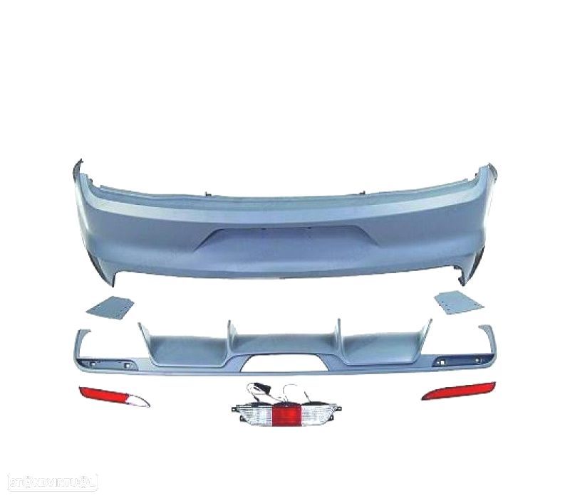 PÁRA-CHOQUES TRASEIRO FORD MUSTANG 15-17 DUPLO ESCAPE - 2