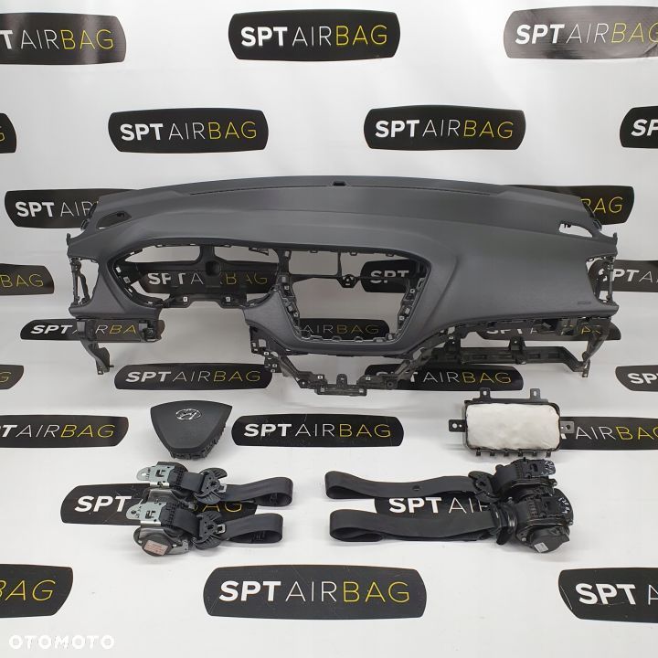 HUYNDAI i20 DESKA ROZDZIELCZA KONSOLA KOKPIT PULPIT PODUSZKI AIRBAG AIR BAG PASY KIT SET - 1