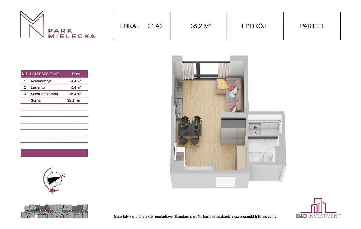 **Park Mielecka** Mieszkanie 35m2! D&D INVESTMENT