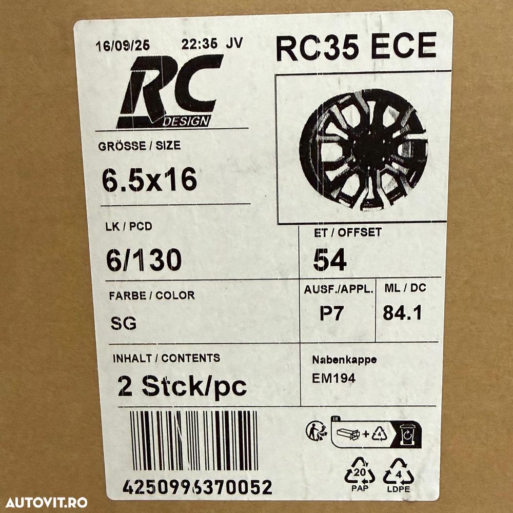 Jante Mercedes Sprinter bicolore, 16 inch , speciale de greutate - 4