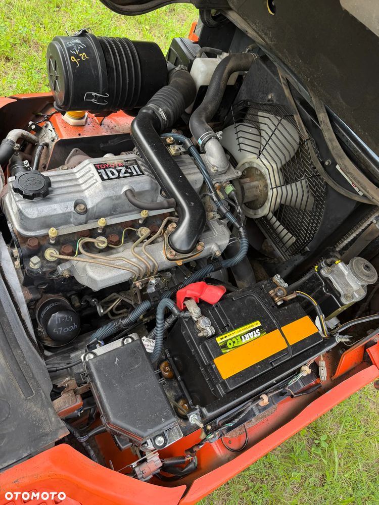 Toyota 7FDF25 Wózek Widłowy 2,5tony. Niski Przebieg 4800 mtg. Wolny skok. Triplex. Oryginał z Norwegii z Gospodarstwa ziemniaczanego woził lekkie ładunki.. Zero luzów i wycieków. Maszyna po wszystkich dużych serwisach w DEKRA. ZERO wkładu własnego. Maszt Triplex. Dodatkowa 3 linia Hydrauliczna. Diesel! Hamulce brzytwa! Koła pełne. REWERS JAZDA. Opony bardzo ładne. Oświetlenie fabryczne. Potężna moc. Wysoka precyzja pracy oraz jazdy! - 17