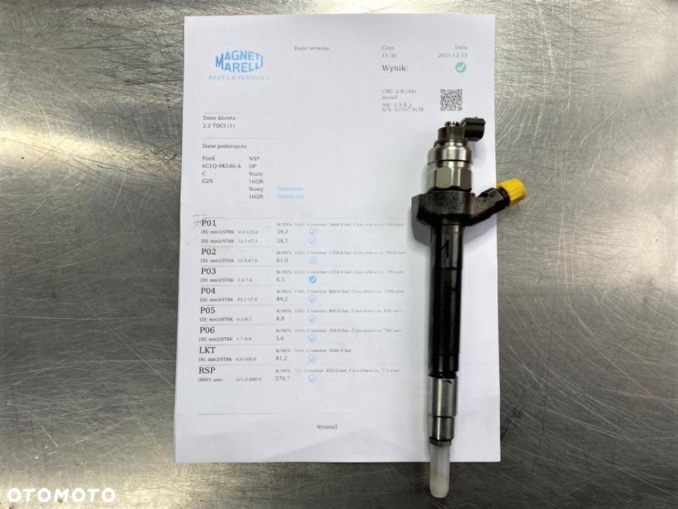 WTRYSKIWACZ TEST 2.2 TDCI HDI 6C1Q 9K546 BC WTRYSK REGENEROWANE WYDRUK IMA PEUGEOT JUMPER BOXER DUCATO TRANSIT - 1