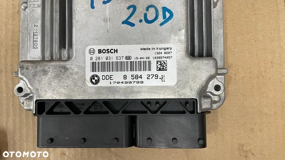 BMW 320D F30 KOMPUTER ZESTAW DO ODPALENIA DDE8584279 - 4