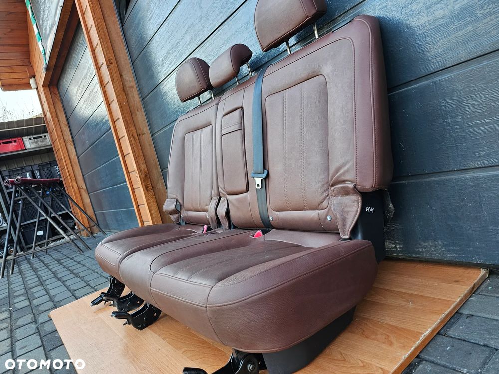FOTELE TYŁ TYLNE SKÓRZANE KANAPA OPARCIE OPEL ANTARA RUDE BRĄZOWE SKÓRY - 2