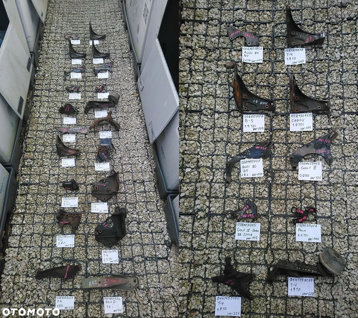 VW ŁAPY STALOWE VOLKSWAGEN AUDI SEAT SKODA ŁAPA MOCOWANIE PODSTAWA - 1
