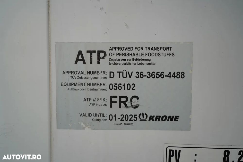 Krone CAMION FRIGORIFER KRONE / THERMO KING SLXi 400 / 2019 / DOPPELSTOCK / COȘ PENTRU PALEȚI / IMPORTAT - 28