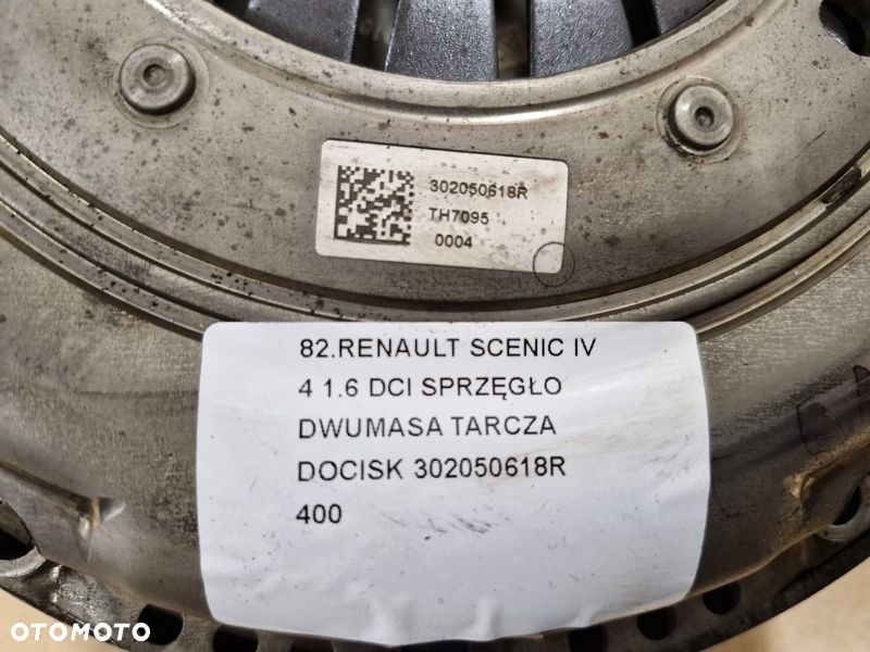 scenic 4 iv 1.6 dci sprzęgło dwumasowe koło tarcza docisk komplet 302050618r - 3