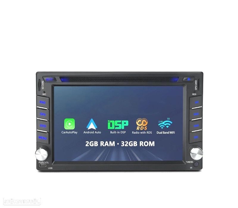 AUTO RADIO ANDROID 12 GPS DVD 2DIN HD TÁCTIL BLUETOOTH USB SD - 3