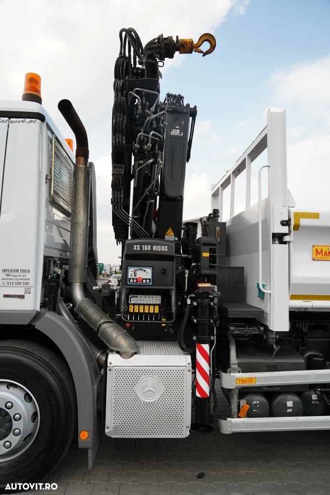 Mercedes-Benz ACTROS 2644 / 6X4 / BASCULATOR / 2X PLĂCI HIDRAULICE / + HIAB 166 ES-5 HDS / TELECOMANDĂ / ROTATOARE / EPS + AMBREIAJ / EURO 5 - 19