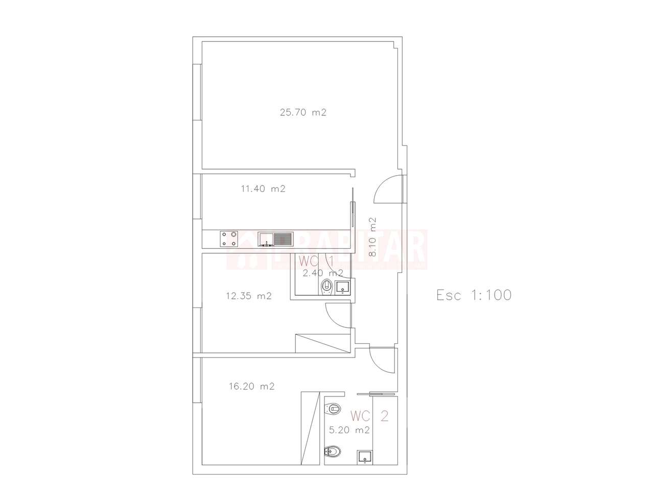 Apartamento T2 Novo | Junto à Solum | Classe A | Construção Premium - Grande imagem: 5/8