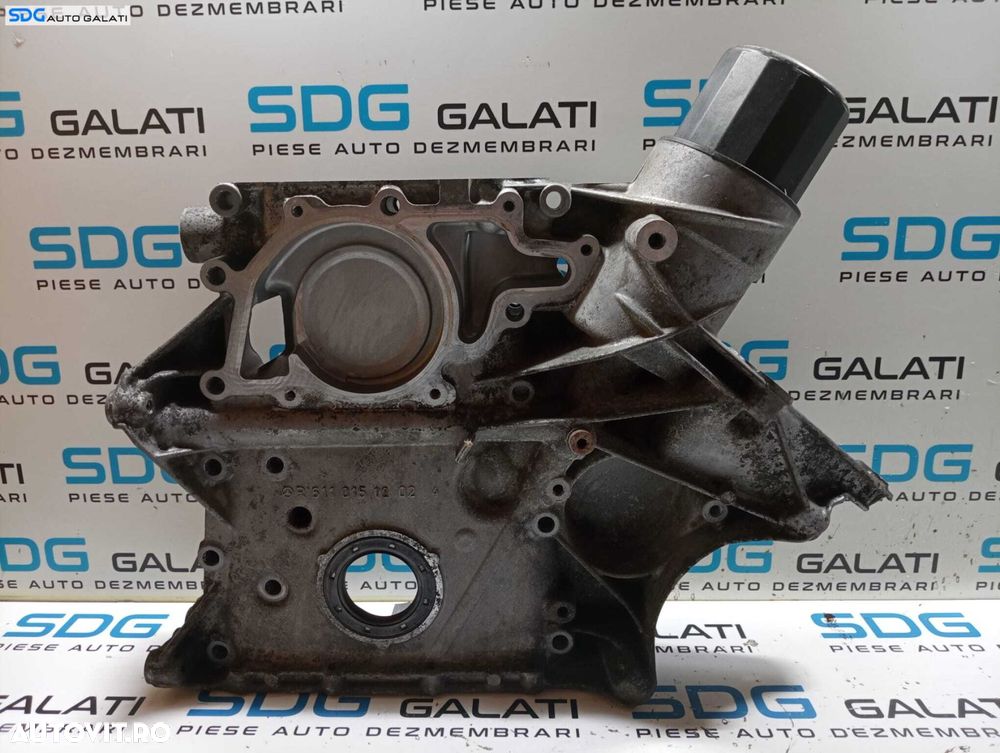Capac Distributie Motor Simering Vibrochen Arbore Cotit cu Carcasa Suport Filtru Ulei Mercedes Clasa C Class W203 2.7 CDI 2000 - 2007 Cod R6110151202 [M7344] - 1