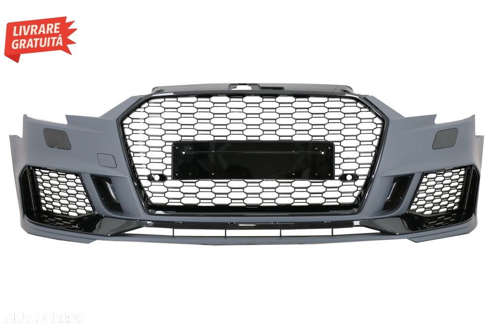 Bara Fata Audi A3 8V Facelift Sedan Cabrio (2016-2019) RS3 Design Negru Lucios- livrare gratuita - 1