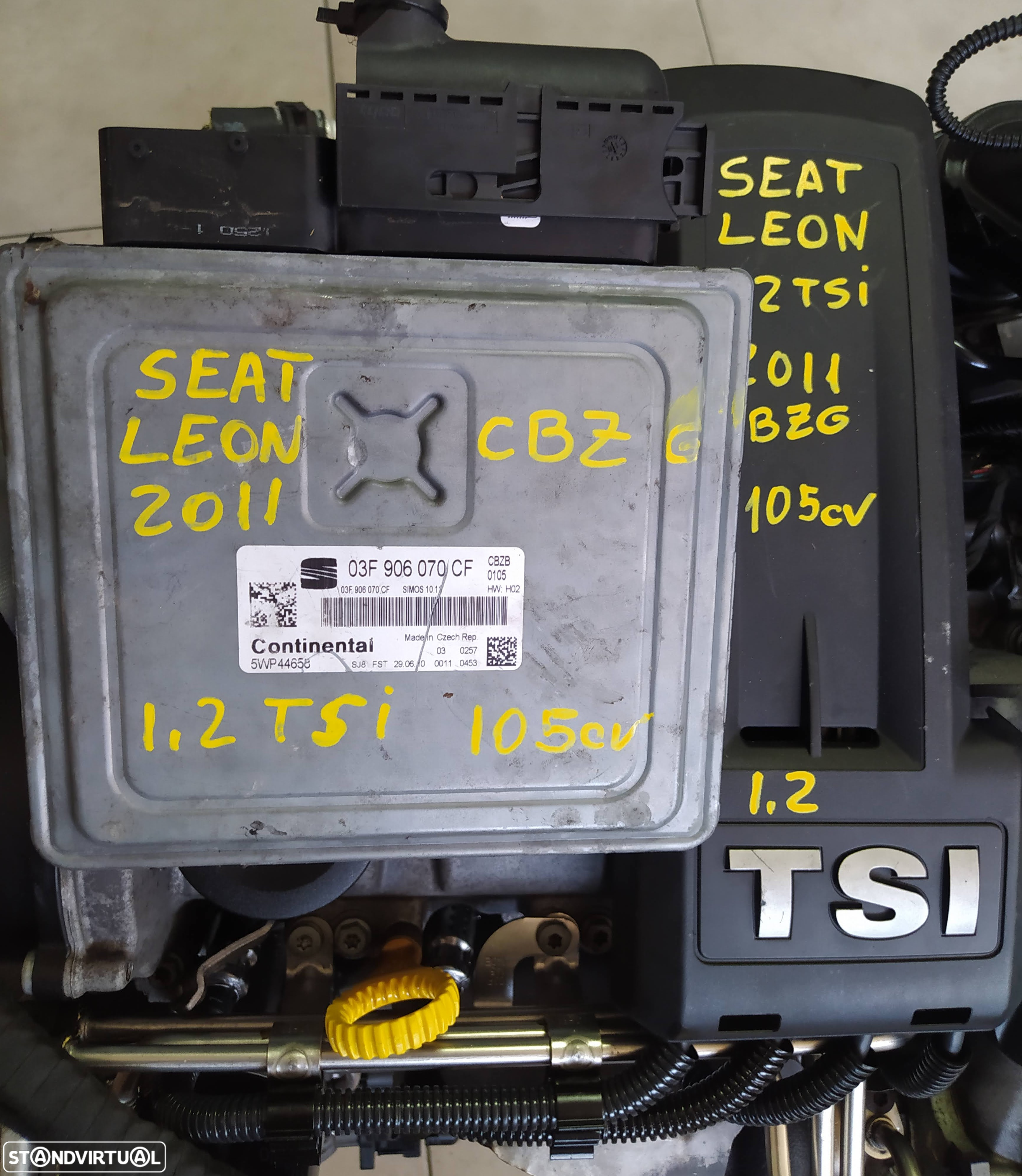 Motor seat leon 1.2TSI 105cv CBZ gasolina caixa 6 velocidades LNY - 9