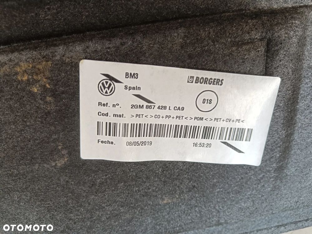 Boczek Tapicerka Bagażnika VW T-Cross T Cross Prawy Tylny Tył 2GM867762 2GM867428L - 13