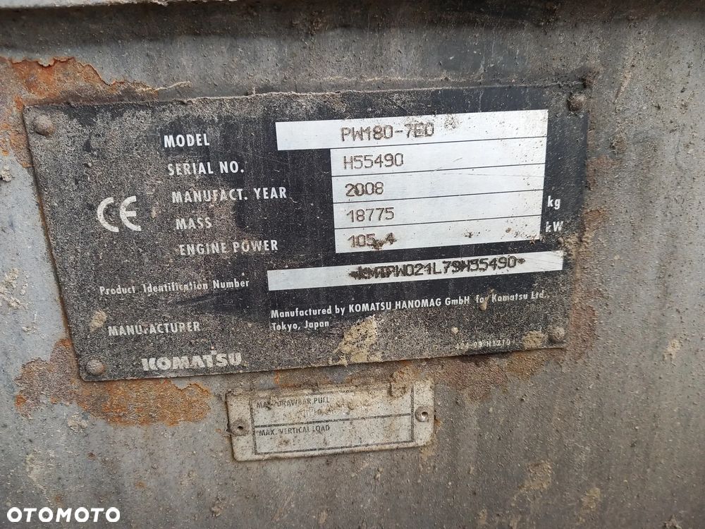 Komatsu Koparka kołowa Komatsu PW180 PW-180 - 9
