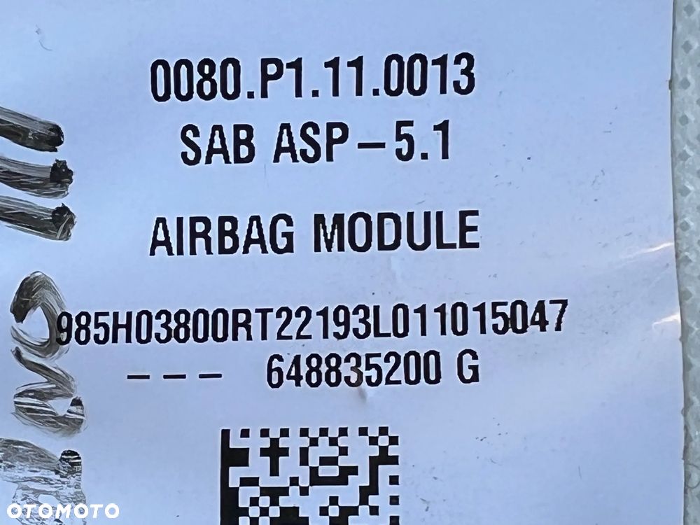 PODUSZKA W FOTEL FOTELA PRAWA DACIA SANDERO III 2022r 648835200 - 4