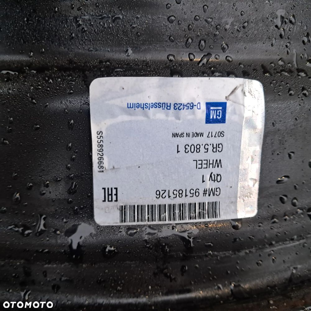 Felgi strukturalne czujniki TPMS 6jx15 corsa e f kołpaki komplet 4szt ładne oryginalne - 3