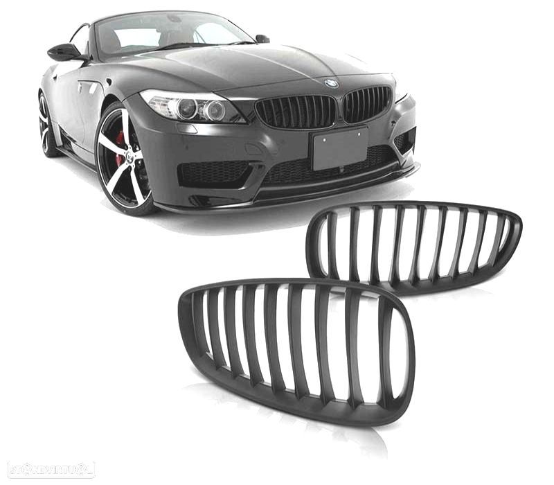 GRELHA FRONTAL BMW Z4 E89 09- ROADSTER COUPE LOOK M PRETO MATE - 1