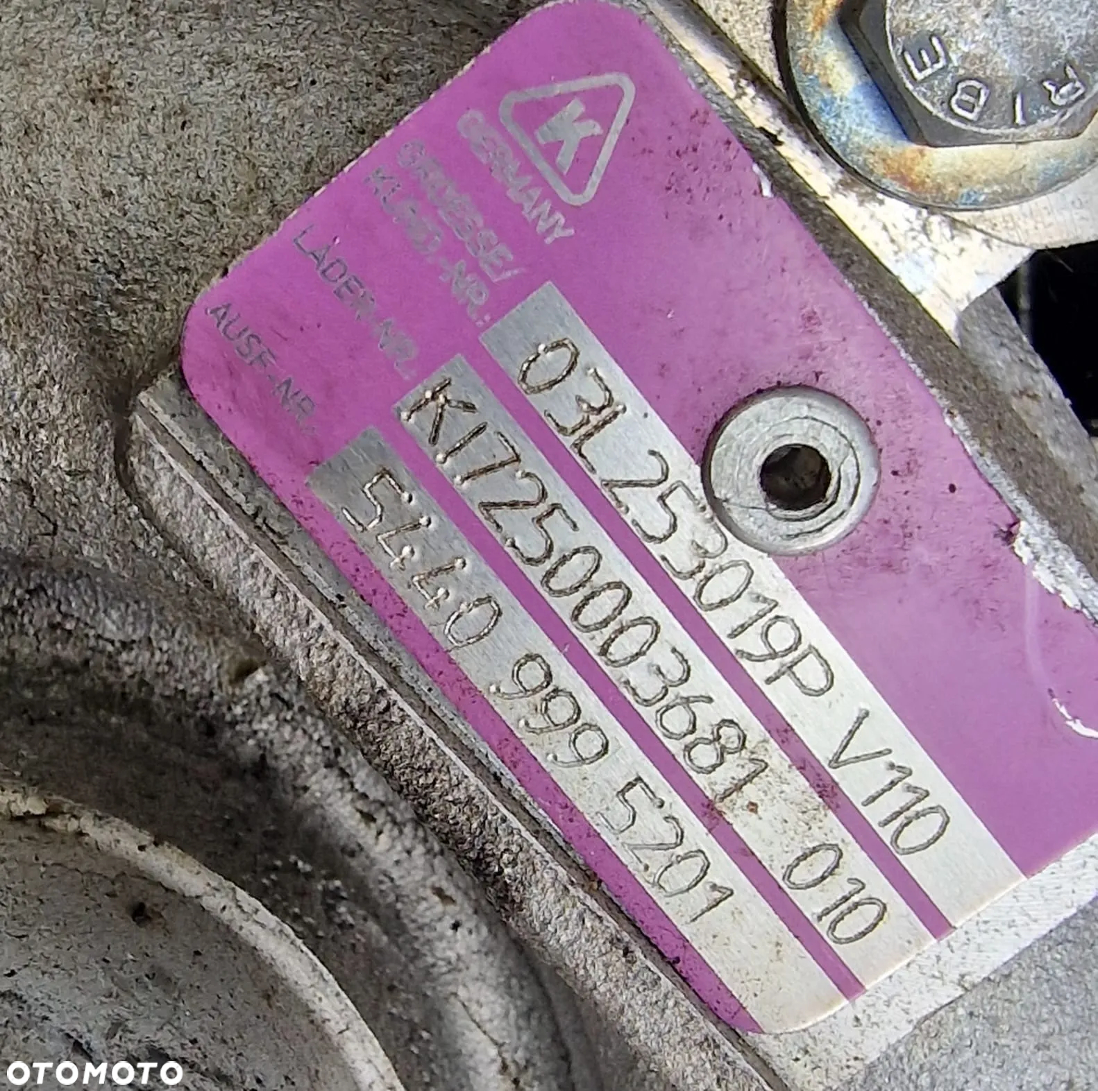 TURBOSPRĘŻARKA 03L253019P VW , AUDI , SEAT , SKODA 2.0TDI - 3