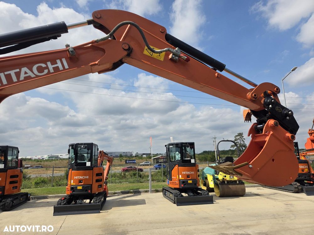 Hitachi ZX26U-6, 2023, 381h, CA NOU, CUPLA RAPIDA mecanica noua+3 cupe noi, Lama nivelare, inst picon pe brate, fara aer cond, latime 1,2m, ad sapare 3m, ridica 1,7t, masa operationala 2,7t, posibil leasing 4 ani-PROMOTIE 32.900 EUR+Tva - 18